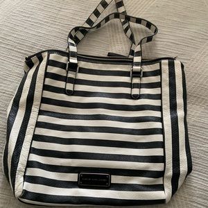 Marc Jacobs black and white striped bag